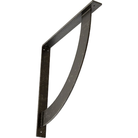 Ekena Millwork Bulwark Steel Bracket, Antiqued Warm Silver 2"W x 20"D x 20"H BKTM02X20X20BUAWS